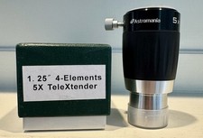 Astromania 1.25" 4-Elements 5X TeleXtender Barlow Lens