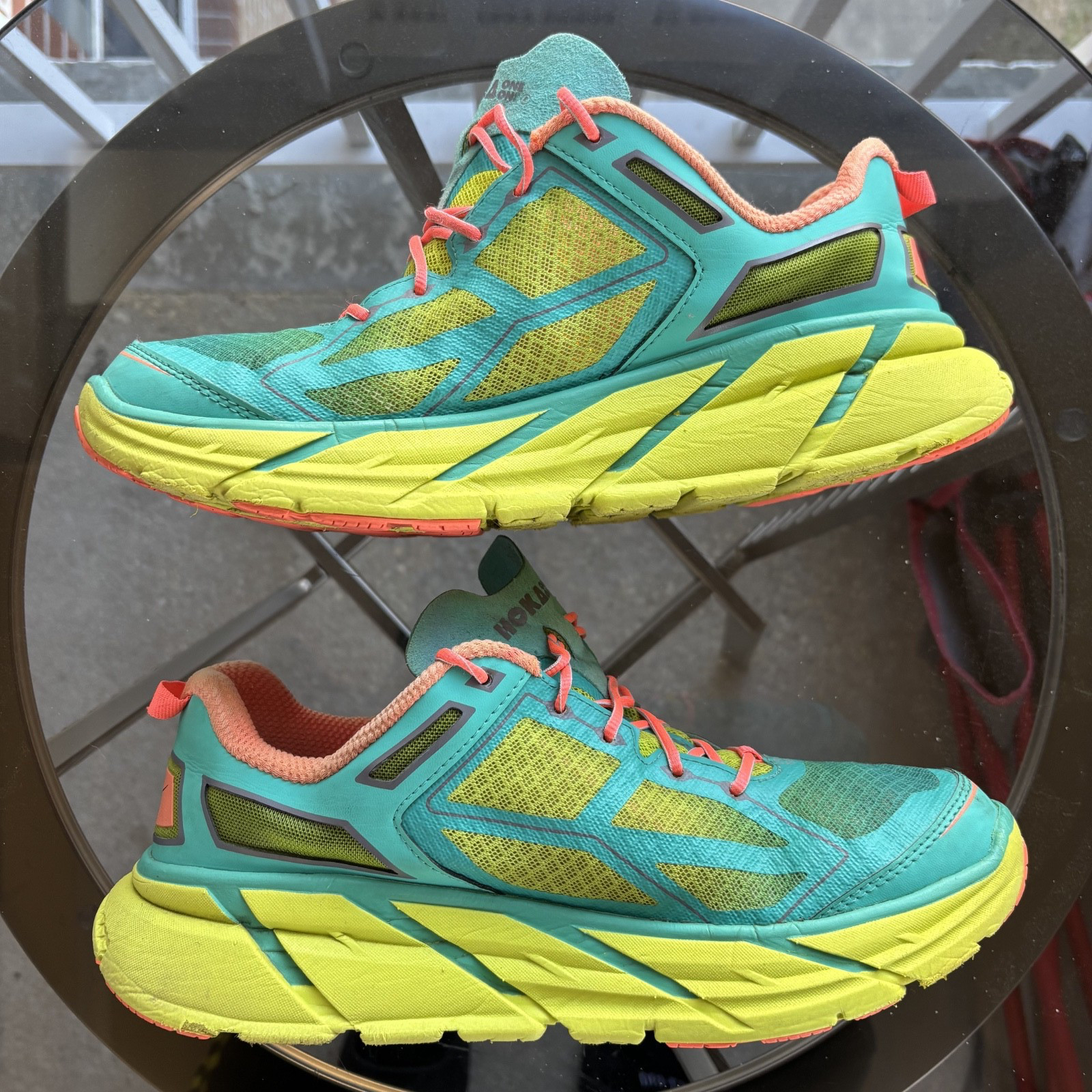 Hoka One One Clifton 1 Shoes Women's 9 Multicolor Road Running Athletic Sneakers thumbnail 2