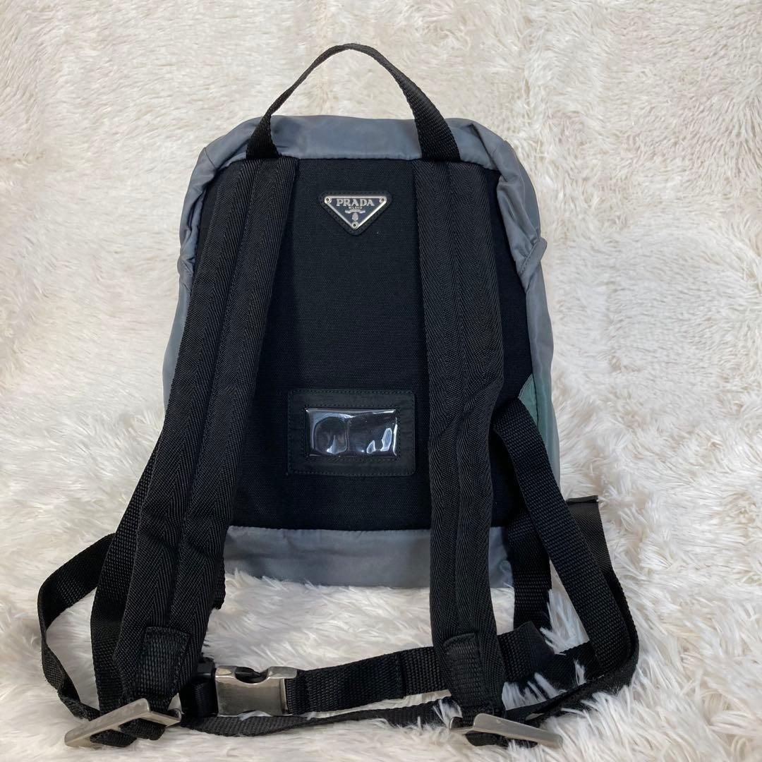 PRADA tessuto nylon drawstring triangular logo ba… - image 3