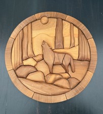 Intarsia Western Red Cedar B.C. Wood~Howling ...