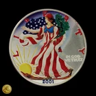 2001 American Silver Eagle Colorized 1 oz .999 Fine Silver Coin -E863