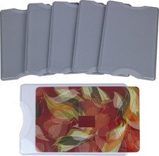 5 Credit Card Sleeve Clear Plastic RFID Blocking Sleeves IdentityTheftProtection
