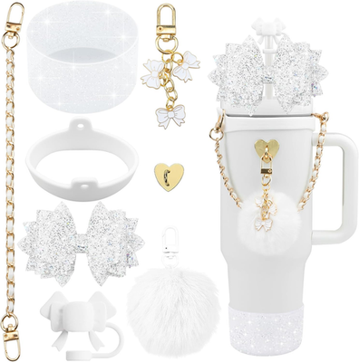 #ad Bling Accessories for Stanley Cup 40Oz amp; 30Oz Tumbler Including Silicone Cute Bo $19.00
