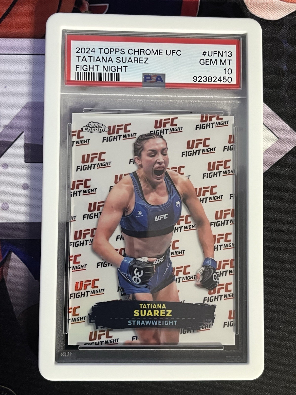 TATIANA SUAREZ 2024 Topps Chrome 'Fight Night' Case Hit - PSA 10