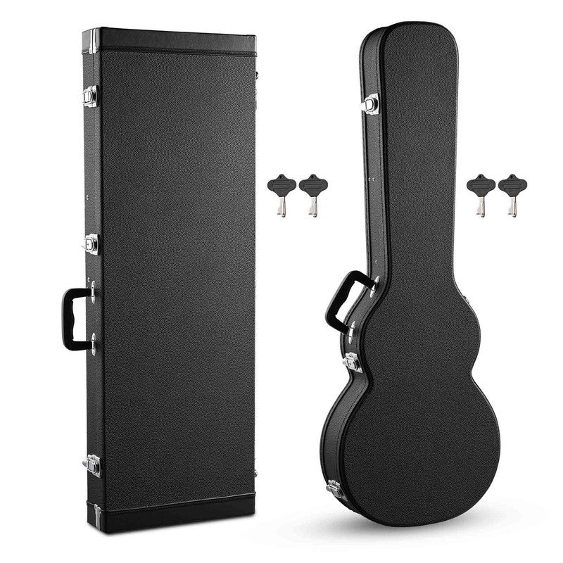 Xcceries 2PCS Electric Guitar Hard Cases Wooden Shell for Les Paul & Universal
