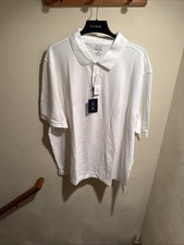 Jos A Bank Polo Shirt 4x White UV Protection, Liquid Finish, Moisture Wicking,