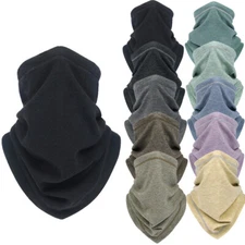 Men's Women's Ski Neck Gaiter Winter Fleece Bandana Windproof Half Face Masks