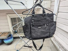 Baggallini Women's 3-in-1 Convertible Tote Backpack with RFID Wristlet Black