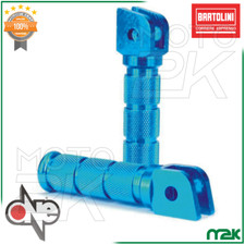 COPPIA PEDALINI POGGIA PIEDI PASSEGGERO POSTERIORI BLU UNIVERSALI MOTO SCOOTER