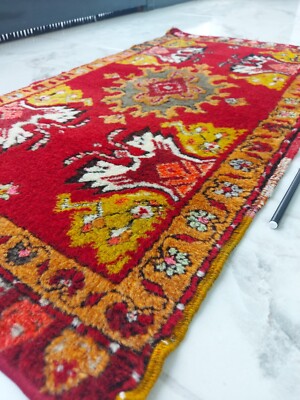 REAL ANTİQUE LOCAL CARPET RUG, OVER 150 YEARS OLD RUG, ORGANİC SHEEP WOOL RUG