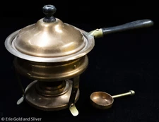 Copper Brass Fondue Set Cooking Pot 5 Pc Set Approx 5.25"x 7.5"x 4.25"x