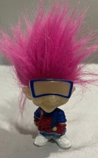 Vintage Troll Doll Glow-in-the-Dark 4" 1993 Burger King Kids Meal Toys "Kid Vid"