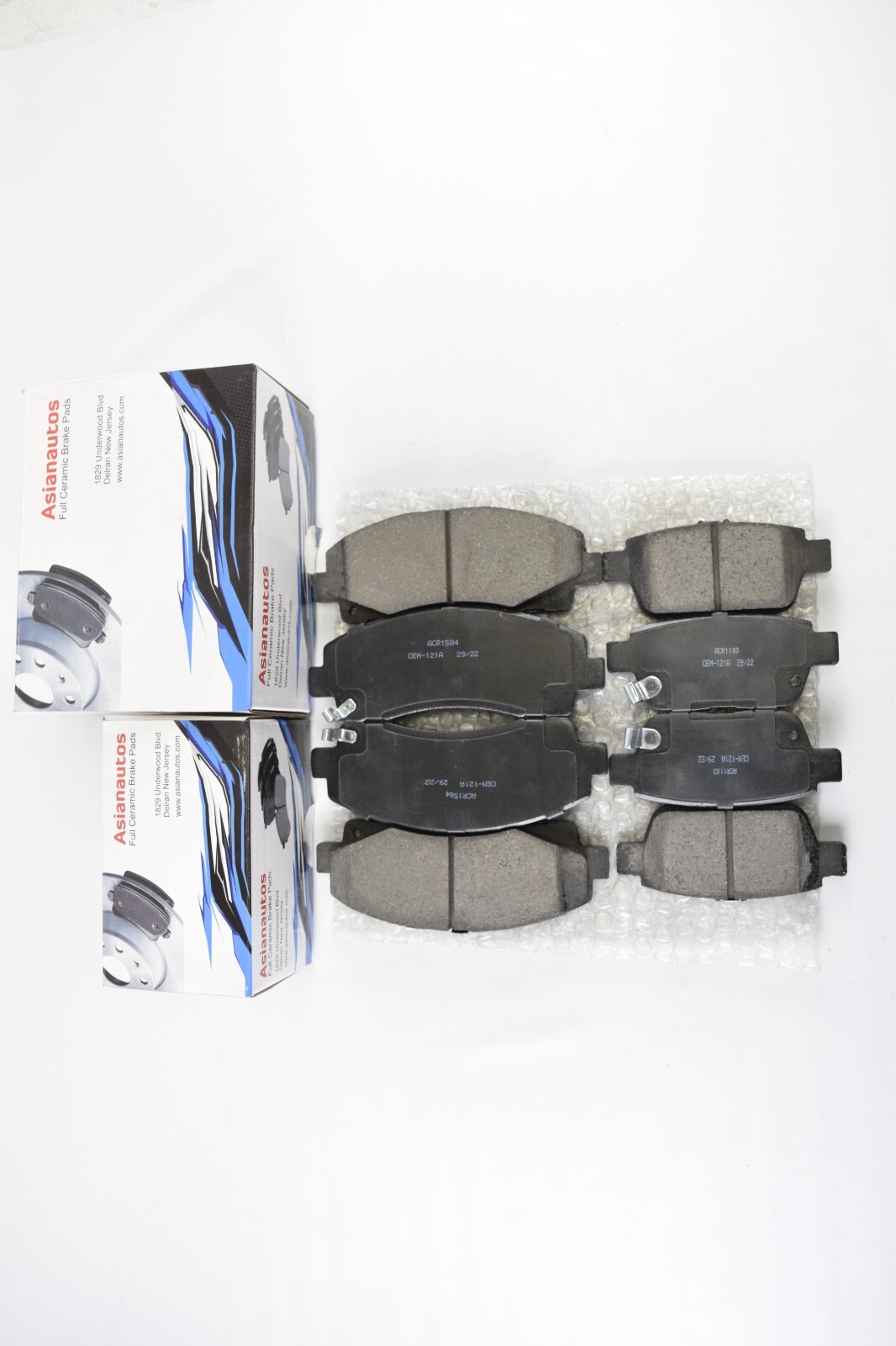Asianautos Full Ceramic Front and Rear Brake Pads For Honda Ridgeline