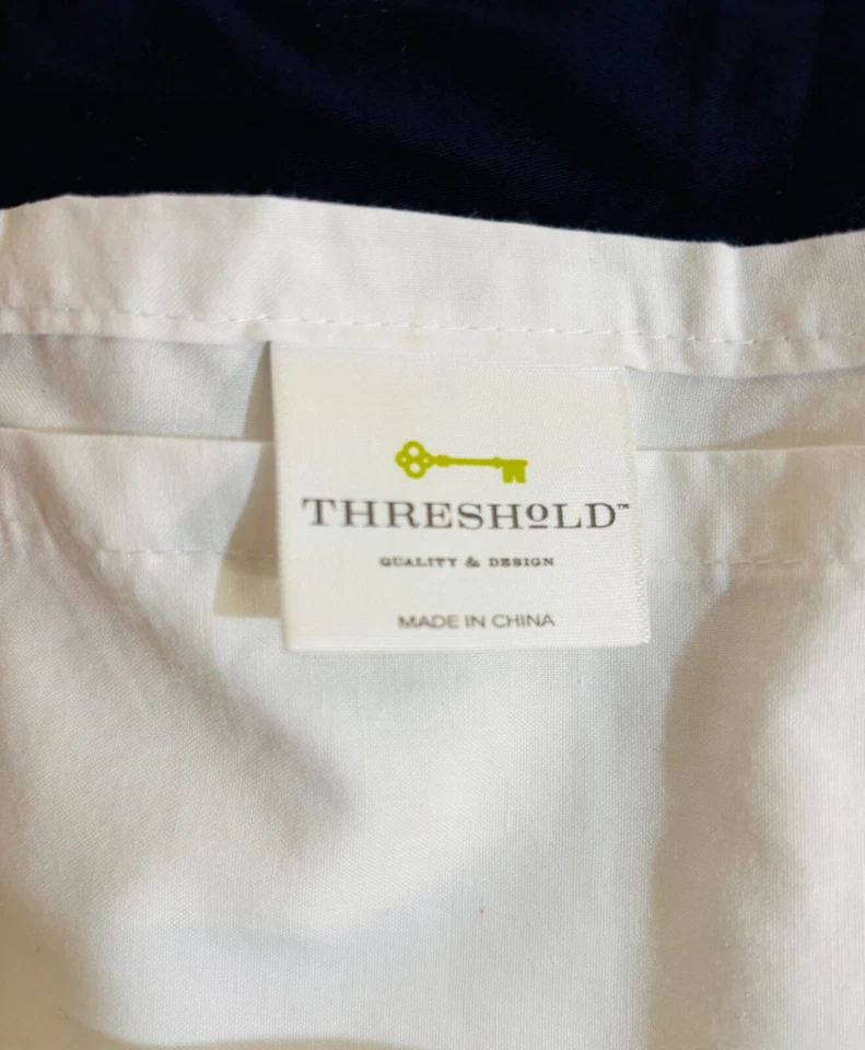 Falda Cama Umbral para Target Clásica Algodón, Completa Blanca y Azul Marino 100% Cuna Foto 4 de 4