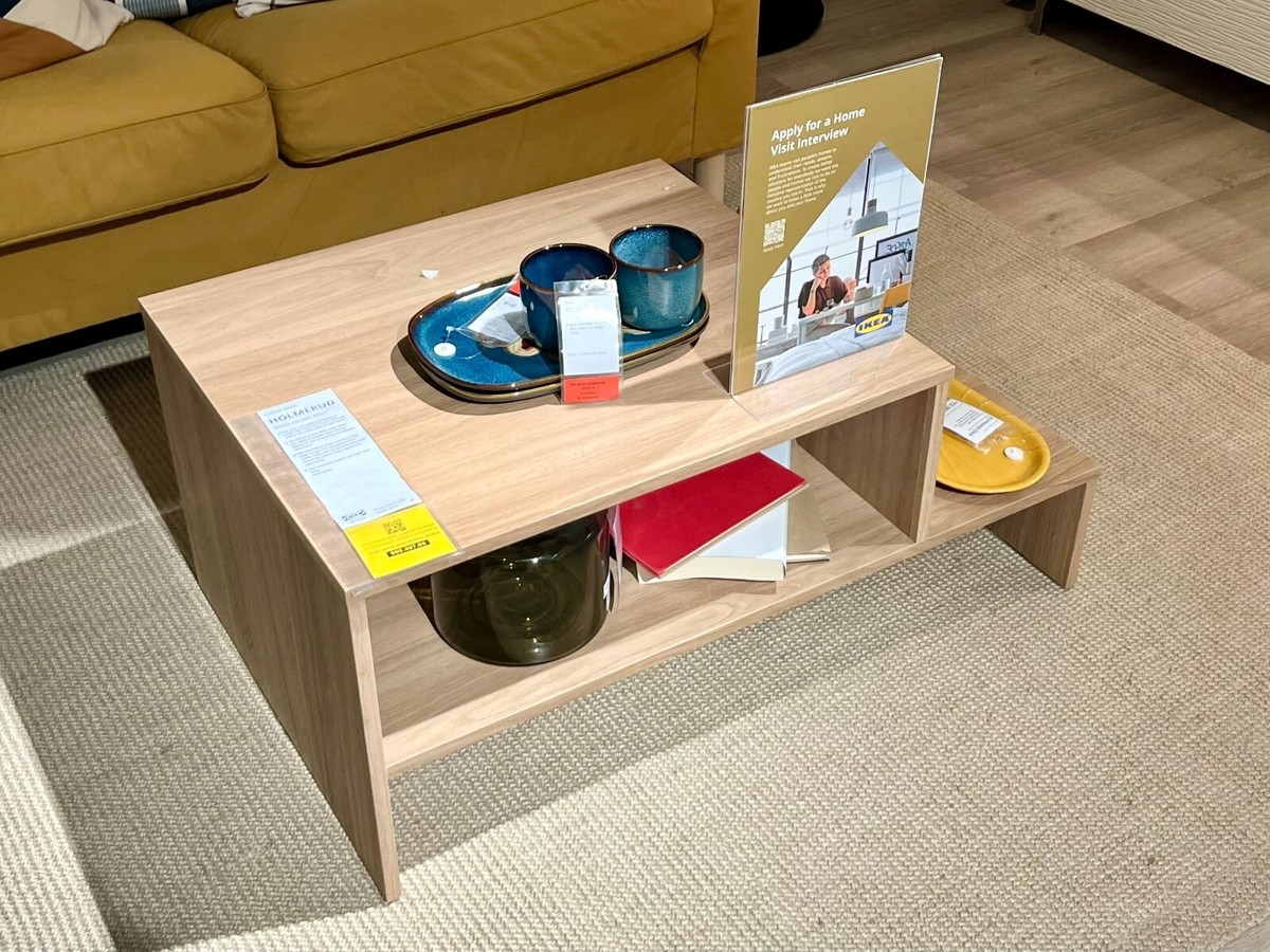 Brand New IKEA HOLMERUD Oak Effect Coffee Table 90x55 cm (35 ⅜x21
