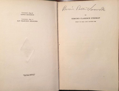 Sculptor BESSIE POTTER VONNOH's Personal, SIGNED COPY of The Man With The Hoe!