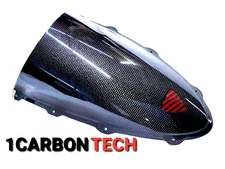 DUCATI 959 1299 CARBON FIBER WINDSCREEN GLOSS FINISH WITH RED HYBRID LOGO