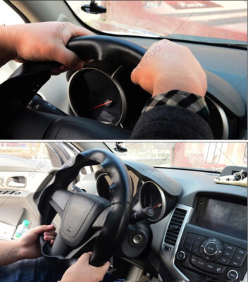38cm/15'' Auto Steering Wheel Cover DIY Anti-Slip Needle Thread