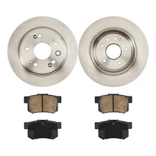 Direct Replace Rear Disc Rotors + Brake Pads for 2002-2004 Honda CR-V 31304+D536