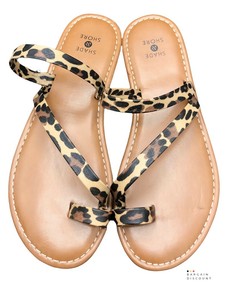 asymmetrical toe ring sandals