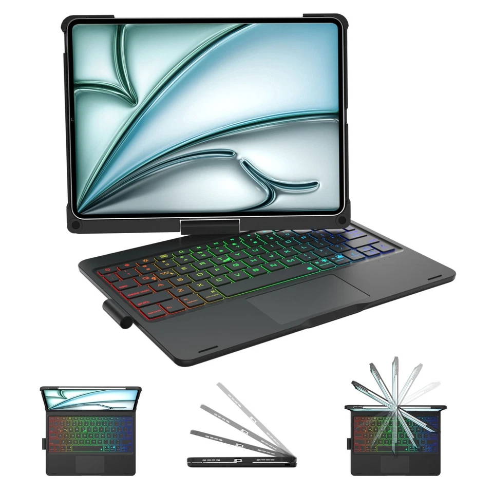 Funda con teclado TouchPad para iPad 10ª y 11ª generación iPad, iPad Air 11 y iPad Pro 11 Foto 3 de 4