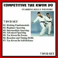 COMPETITIVE TAE KWON DO 7 DVD Set w/ KELLY WESTOBY taekwondo panther productions