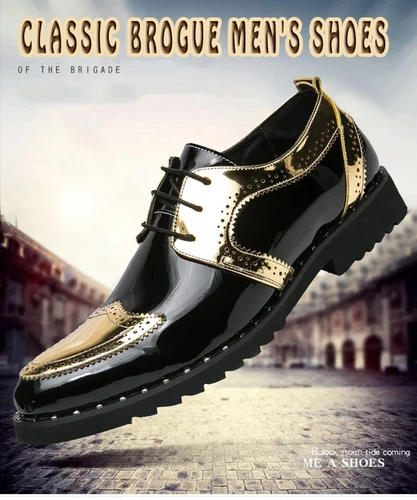 Men's Dress Shoes Lace Up Flats Patent Leather Classic Driving Shoes Footwear - Picture 14 of 20