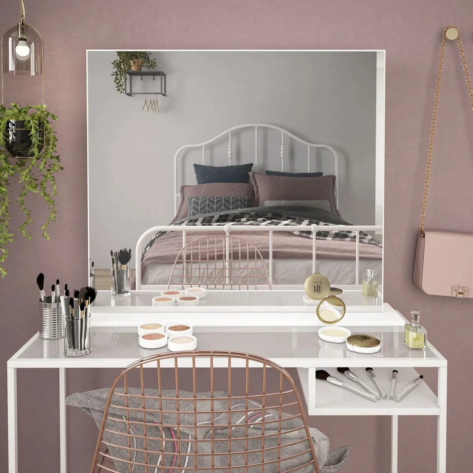 Wall-Mounted or Vanity Mirror with Shelf | Versatile & Modern Design - Image 3 of 4