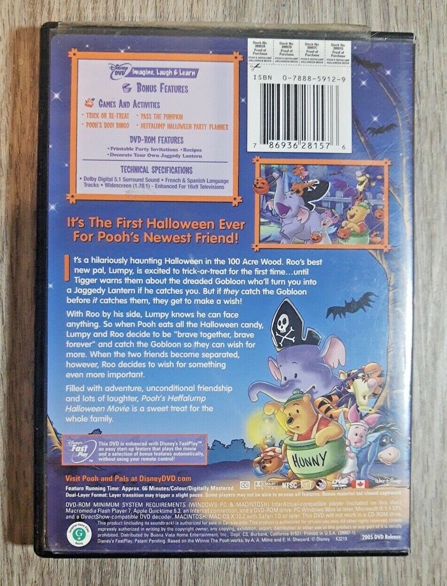 Pooh's Heffalump Halloween Movie (DVD, 2005) Walt Disney | eBay