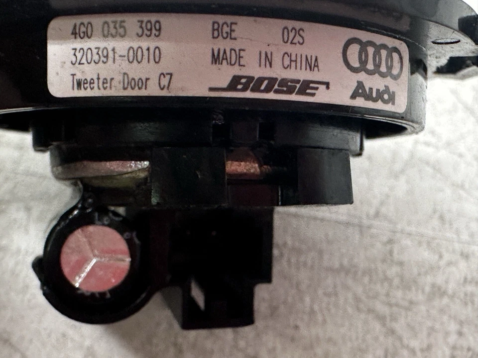 T501187 2012-2018 Audi A6 A7 Rear Door Tweeter Speaker RH BOSS 4G0035399 OEM - Image 4 of 4