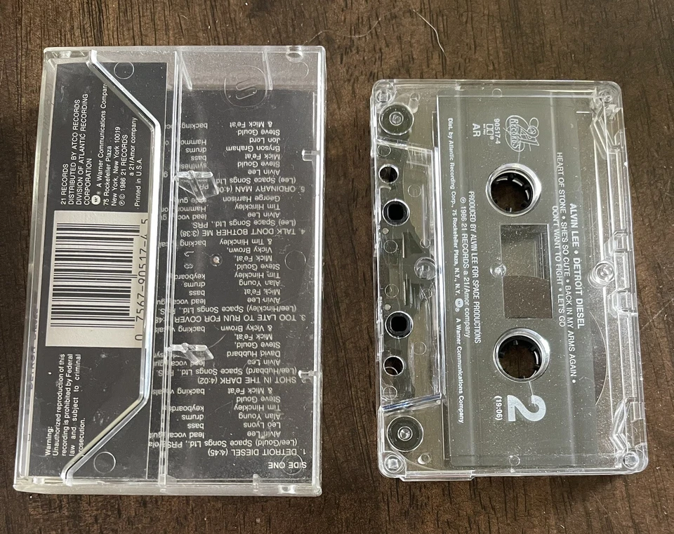 ALVIN LEE DETROIT DIESEL Cassette Tape 1986 Classic Rock Blues Foto 2 de 2