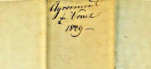 1829 DOCUMENT, ACCORD POUR UN NAVIRE, GUILFORD, CT. - Photo 4 sur 4