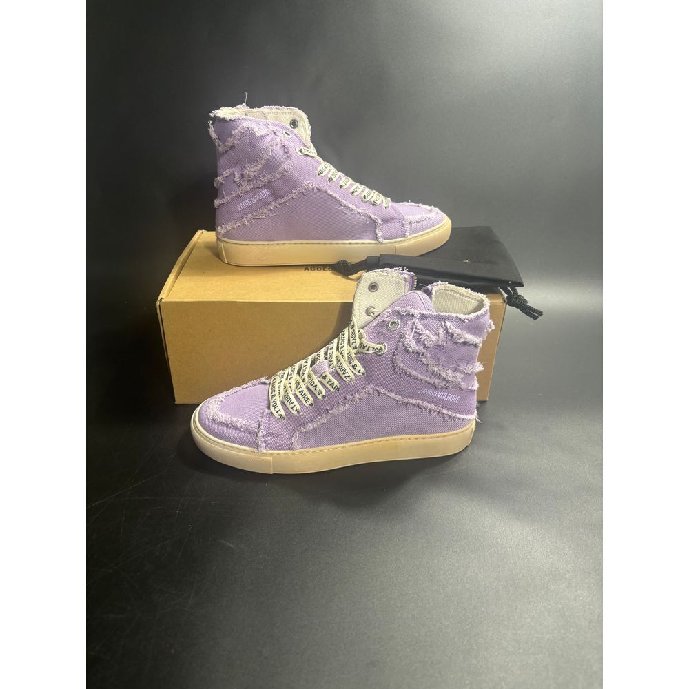 Zapatillas de lona Zadig & Voltaire nuevas en caja High Flash Boomerang FR39/US8 398