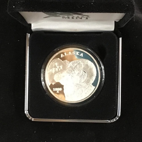 1999 Alaska Mint State Medallion Proof Silver Art Medal      E9618