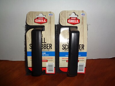#ad Lot 2 Expert Grill Heavy Duty Barbecue Grill Hand Scrubber BBQ Cleaning Brush 6quot; $12.95