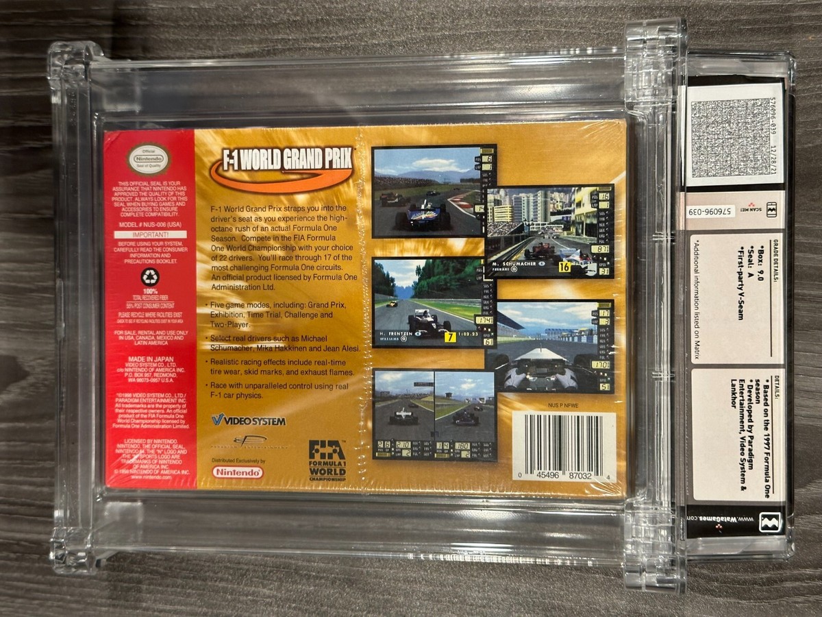 F-1 World Grand Prix Nintendo 64 N64 Sealed GRADED WATA 9.0