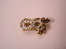 Rhinestone Mardi Gras Mask New Orleans Vintage Tie Tack Lapel Pin x78