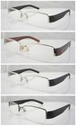Quality Semi Rimless Reading Glasses +0.75~+4.0 Comfort Arms Classic Design L276