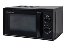 Russell Hobbs Black Microwave 17L 700W, Defrost & Timer, 5 Power Levels RHM1725B