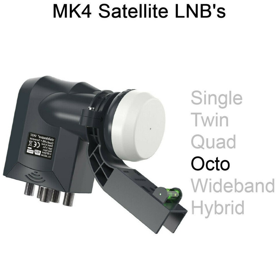LNB Universel UHD/4K - Single, Twin, Quattro, Quad, Octo - Pour Antenne Satellite, Toutes Marques