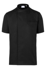 Karlowsky Kurzarm Unisex &Uuml;berwurf-Kochhemd Basic schwarz