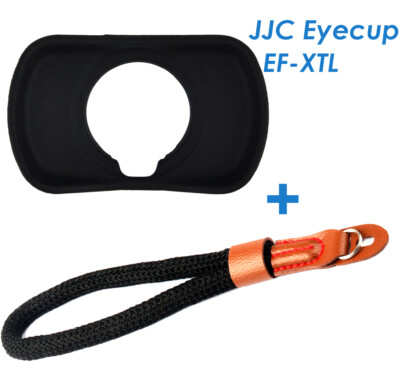 JJC Silica gel Eyecup Eyepiece + Round Cotton Strap Fujifilm XT1 XT2 XT3 XT4 XT5