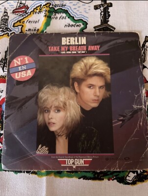 TOP GUN BSO OST BERLIN Take my breath away + GIORGIO MORODER 7''45 1986 spain