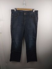 Calvin Klein Womens 12 - W35 L33 Lean Boot Mid Rise Blue Denim Stretch Jeans 