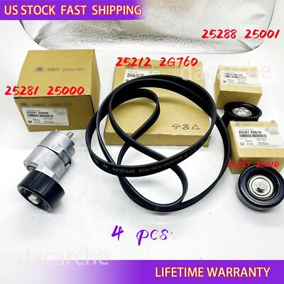 #ad 1 Set Serpentine Belt Drive Kit Fits 2010 16 2.0L 2.4L Engines $55.99