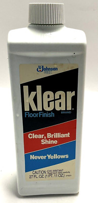 NEW SC Johnson Vintage Klear Floor Finish 27oz. 1984 No Buff Shine Movie Prop