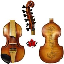 SONG 6 6 strings 14" Viola d'Amore Carved Flames back,Good sound 15293