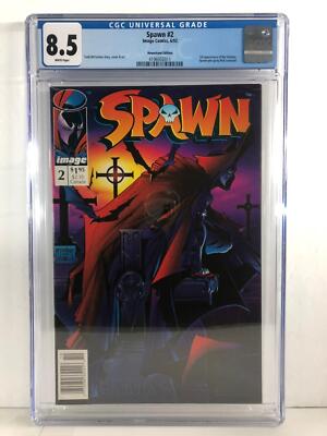 Spawn 2 - RARE NEWSSTAND Ed. - 1st App. Of The Violator 1992 - CGC Graded 8.5