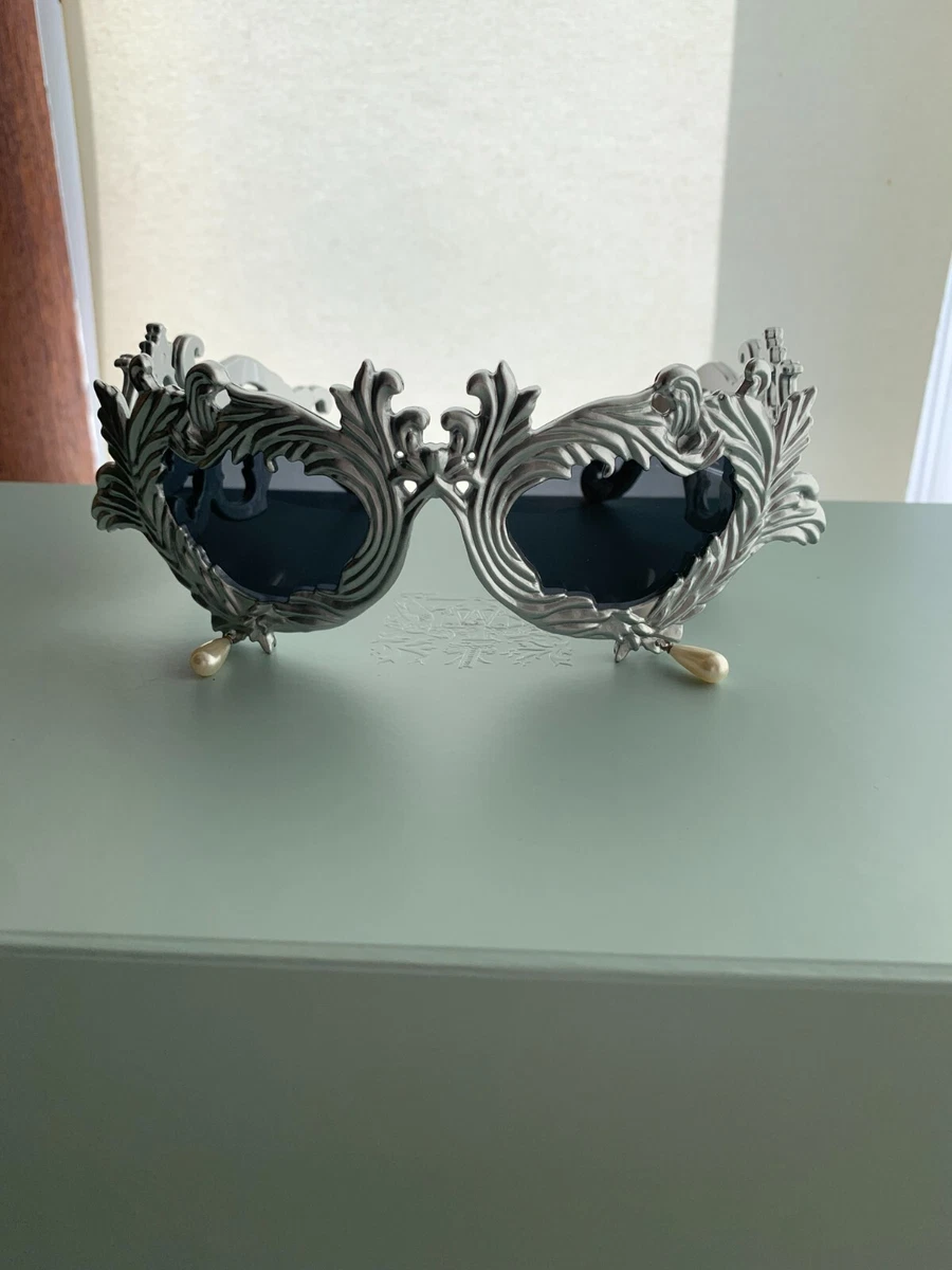 Lunettes De Soleil Matthew Williamson By Linda Farrow MW158 - Jaune, UV400, Neuves Avec étiquettes