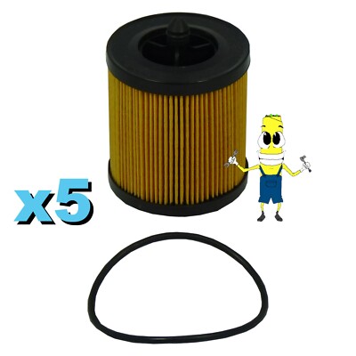Premium Oil Filter for SAAB 9-3, 9-5, 9-3X  w/ 2.0L Engine 2003-2011 Pack of 5
